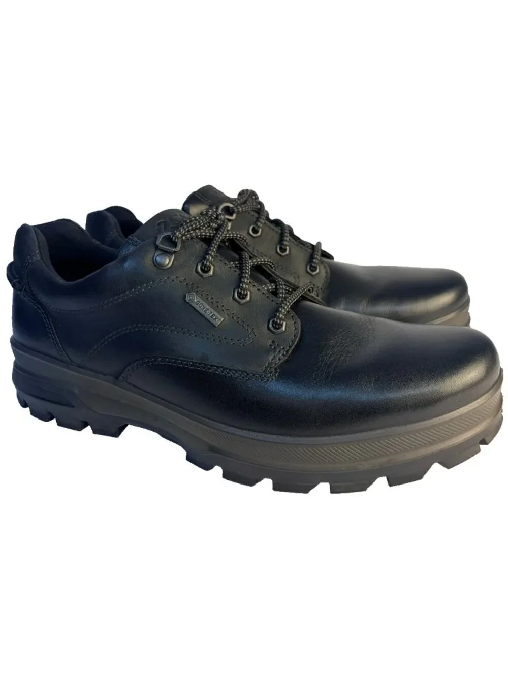 ECCO Rugged Track GTX Gore-Tex Boots Men's Sz EU45 US11 Black Leather Gorpcore